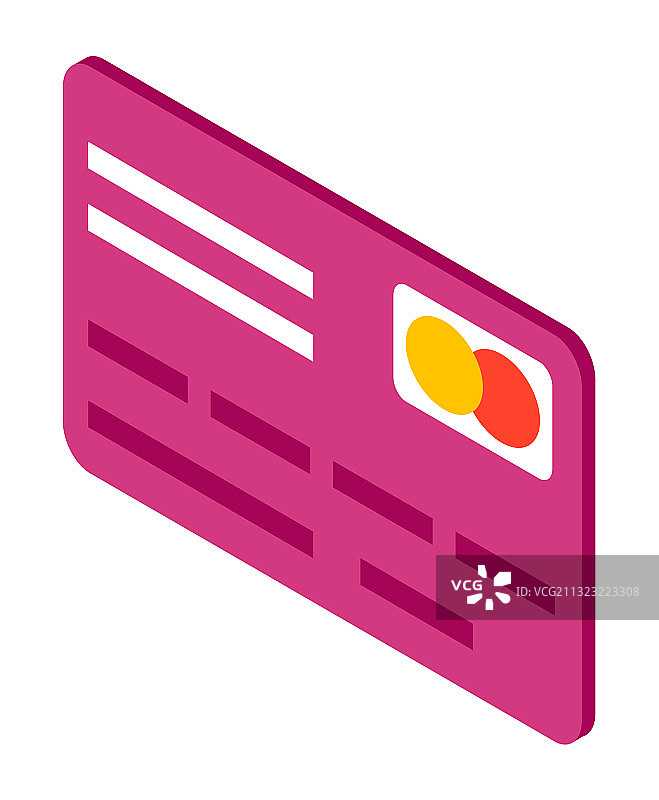 平面简单形象信用卡与万事达卡图片素材