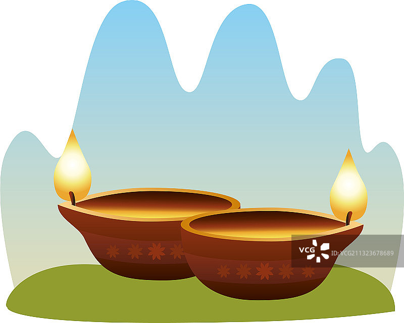印度教蜡烛木制的图标图片素材