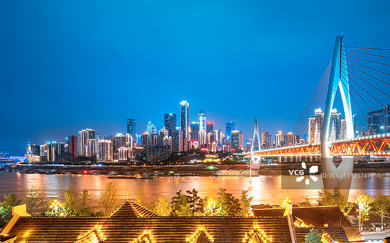 四川重庆城市景观夜景图片素材