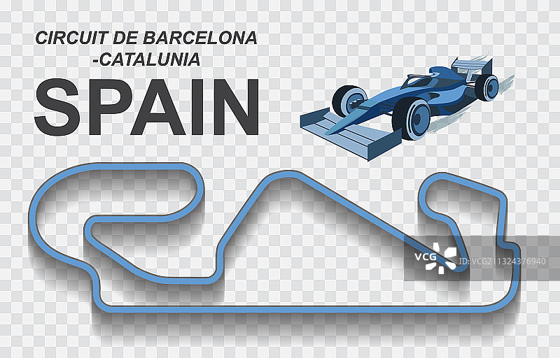 西班牙一级方程式或f1大奖赛赛道图片素材