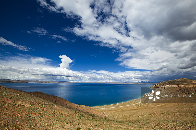 俯瞰西藏的纳木错湖（Namsto Lake）图片素材