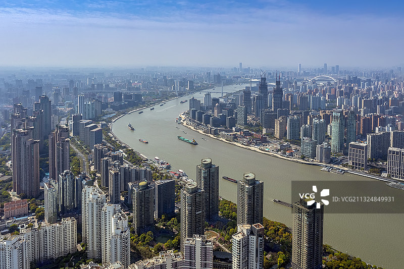 上海城市景观陆黄浦江两岸图片素材