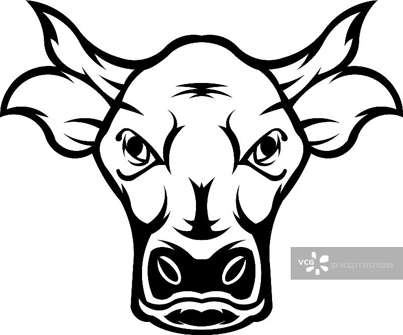 牛头设计农场动物图片素材