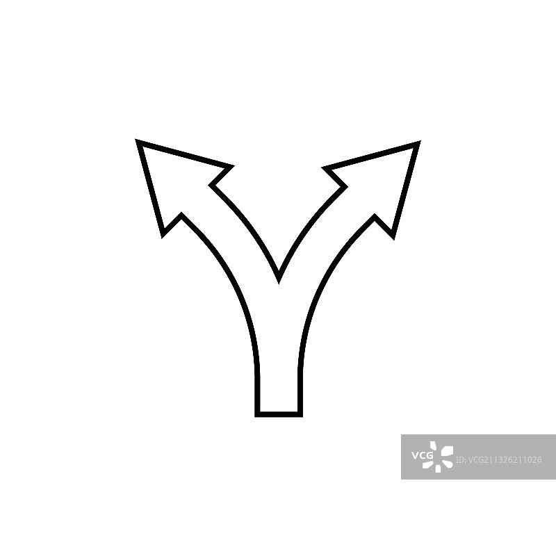 两个方向箭头图标孤立在白色图片素材