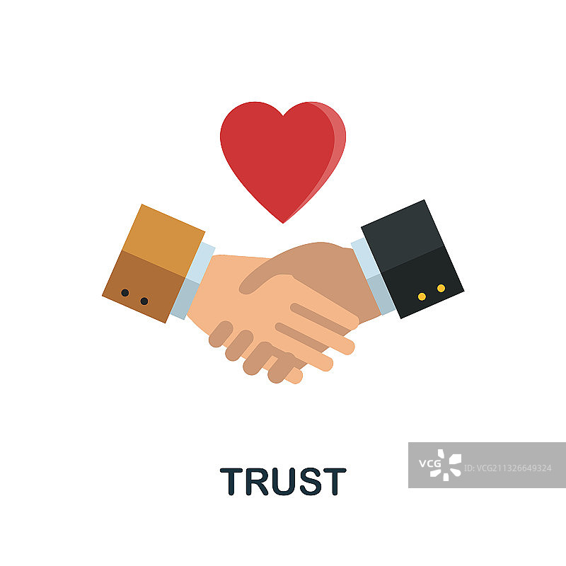 信任平面图标从声誉管理图片素材