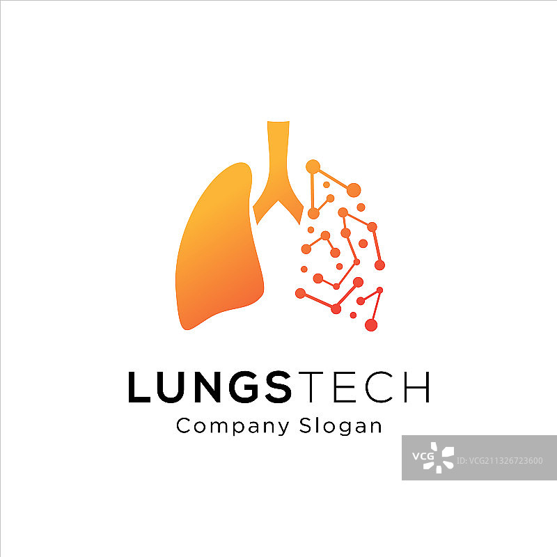 人体肺部标志设计模板图片素材