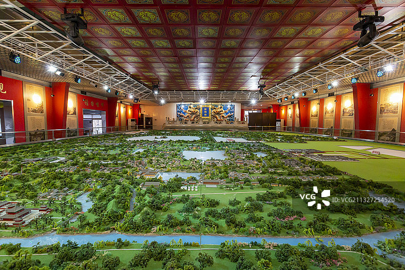 北京市皇家园林：圆明园盛时全景模型馆图片素材