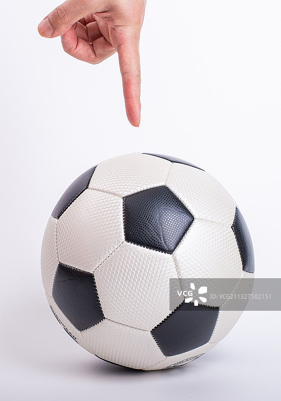 足球和男性手势图片素材