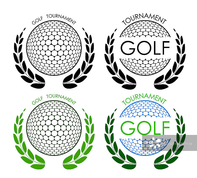 符号运动球高尔夫在白色的背景图片素材