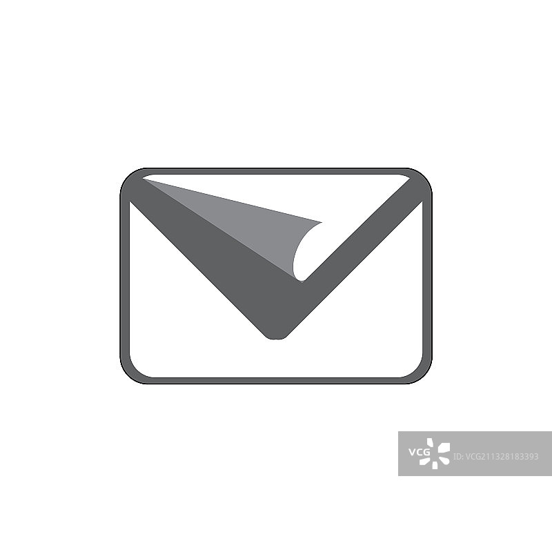 电子邮件纸折叠简单的3d图标图片素材