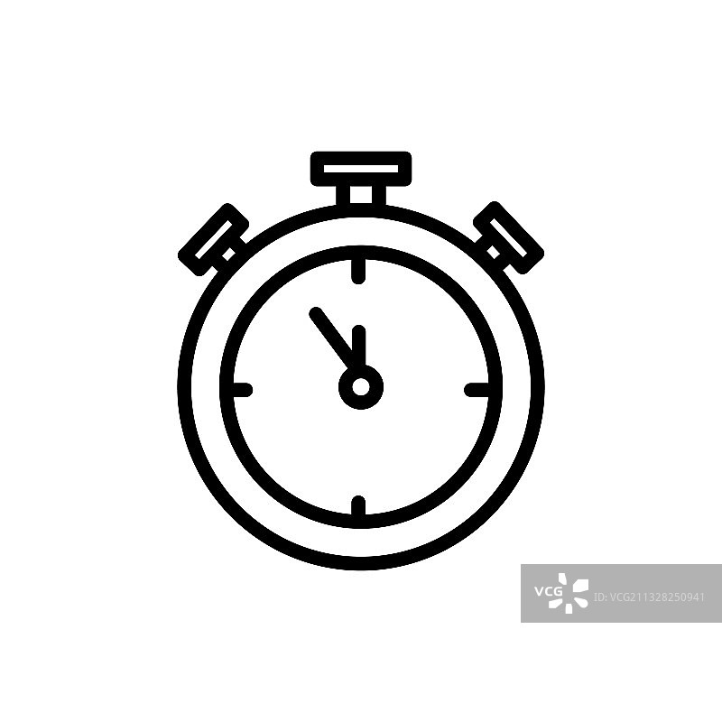 时钟线图标时间符号设计简单图片素材