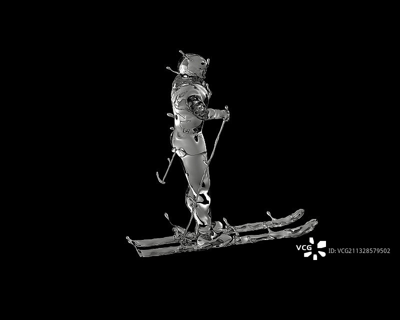 冰质感越野滑雪图片素材