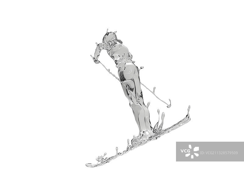 水质感越野滑雪图片素材