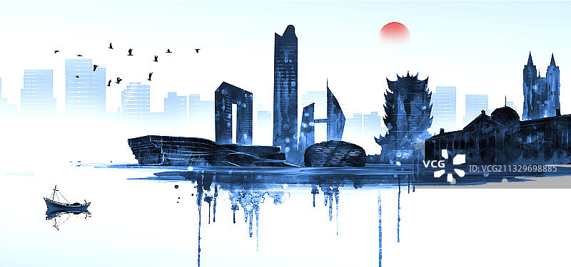 中国风湖北地标建筑图片素材