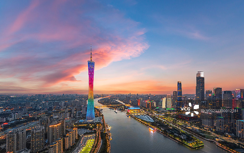 广州城市天际线建筑图片素材