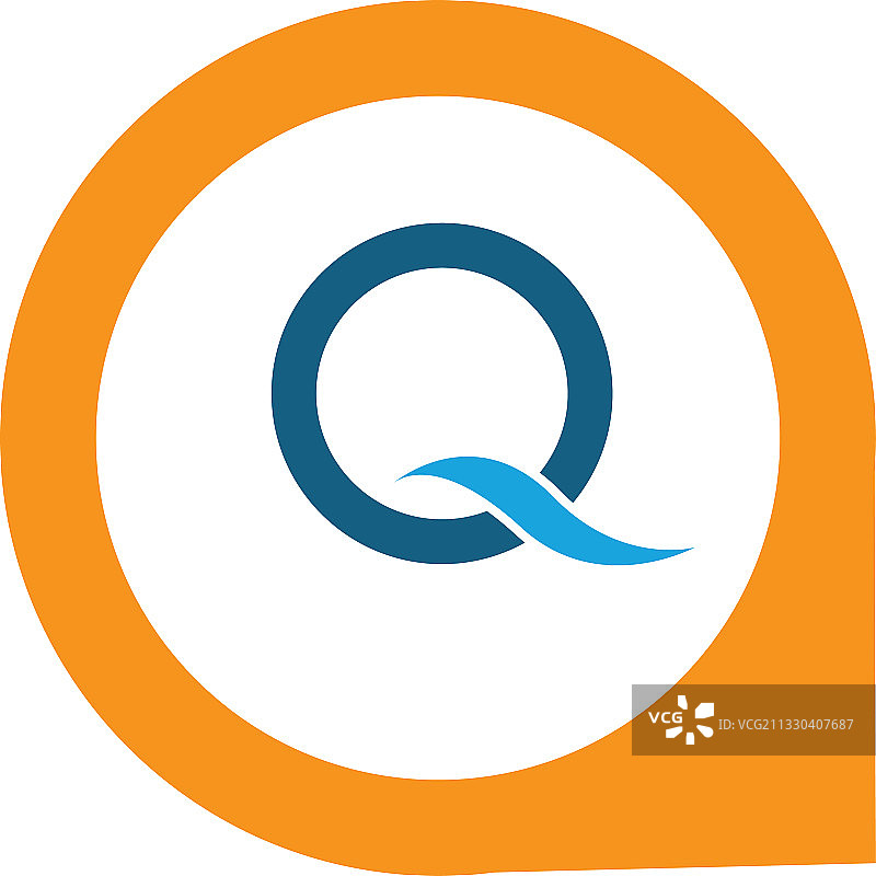 字母q业务公司抽象统一标志图片素材