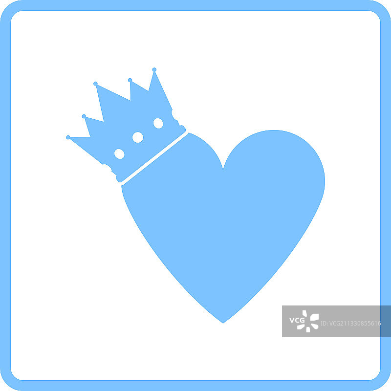 情人节心形皇冠图标图片素材