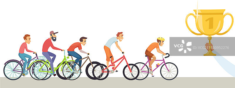 各种各样的男子比赛男子手骑自行车图片素材