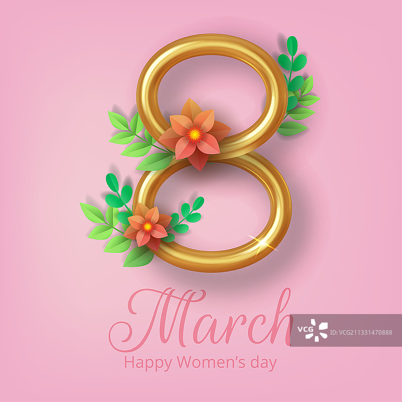 三月八日国际妇女节贺卡图片素材