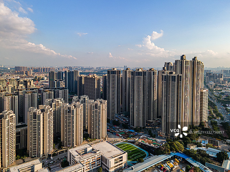 航拍广州广钢新城住宅小区商品房图片素材