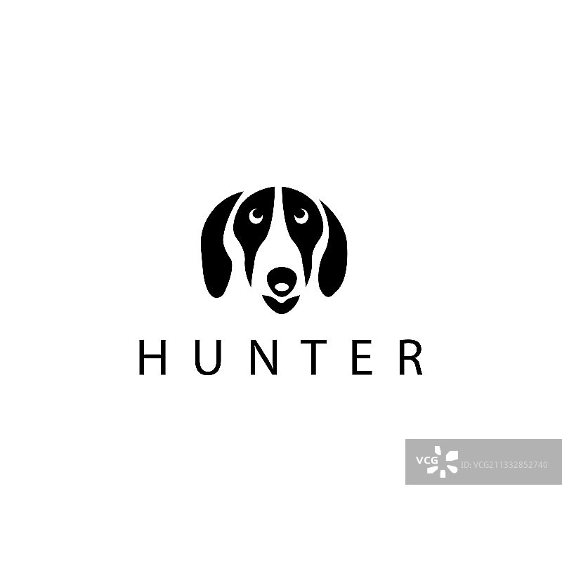 猎犬头标志设计图片素材