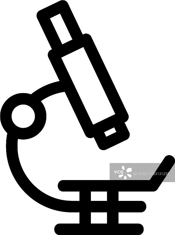显微镜图标或标志孤立标志符号图片素材
