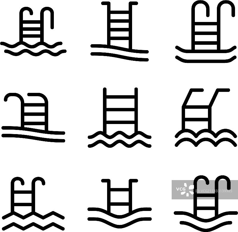池图标或标志孤立标志符号图片素材