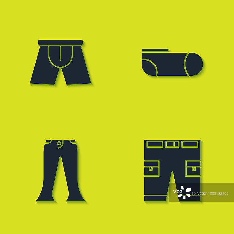 设男士内裤短裤或运动裤图片素材