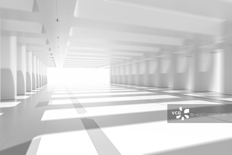三维渲染的未来隧道图片素材