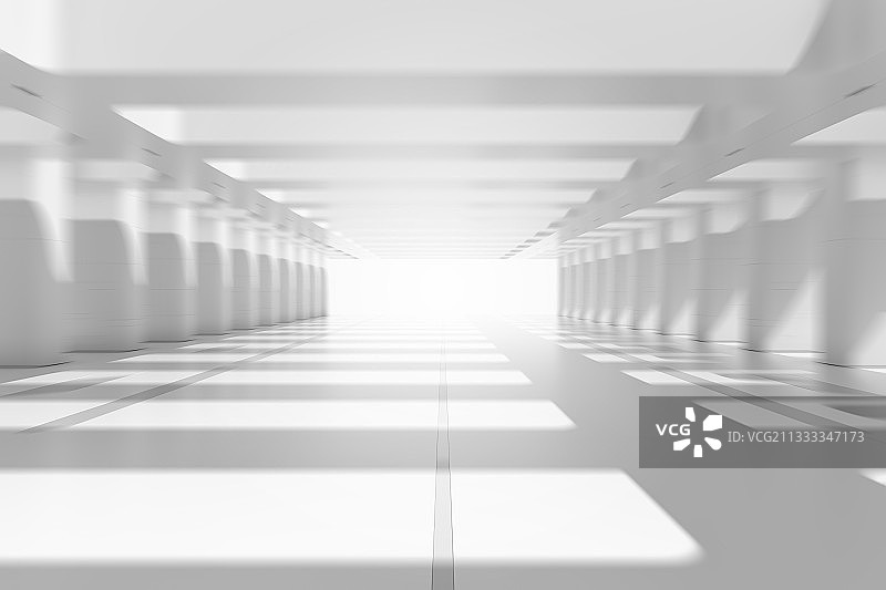 三维渲染的未来隧道图片素材