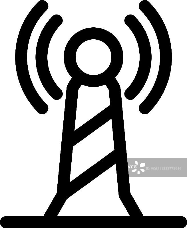 信号塔图标或标志孤立标志符号图片素材