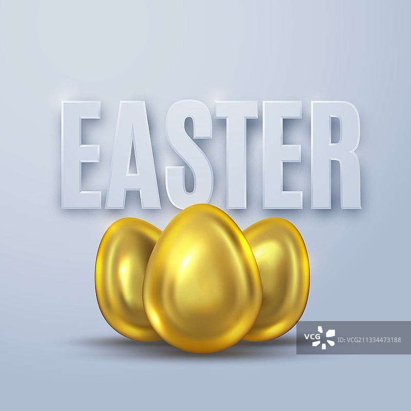 复活节有三个金蛋图片素材