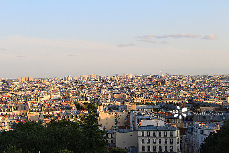 法国巴黎蒙马特高地全景图片素材