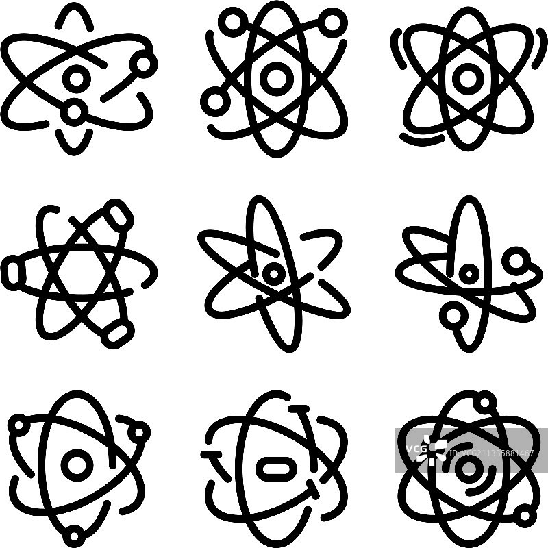 原子图标或标志孤立符号符号图片素材