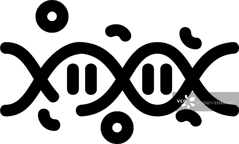 DNA螺旋标志或标志孤立标志符号图片素材