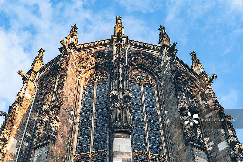 德国世界遗产亚琛大教堂外部局部图片素材