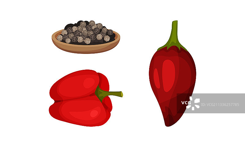 红甜椒作为成熟蔬菜和有机食品图片素材