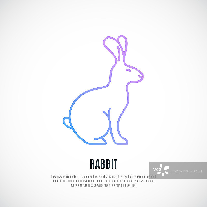 兔子剪影孤立在白色背景图片素材