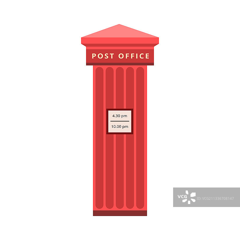 复古风格的红色邮政信箱图片素材