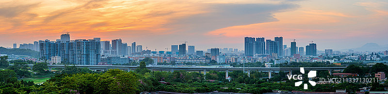 中国广东深圳光明区全景风光图片素材