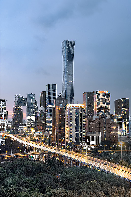 中国北京CBD核心区，国贸，中国尊图片素材