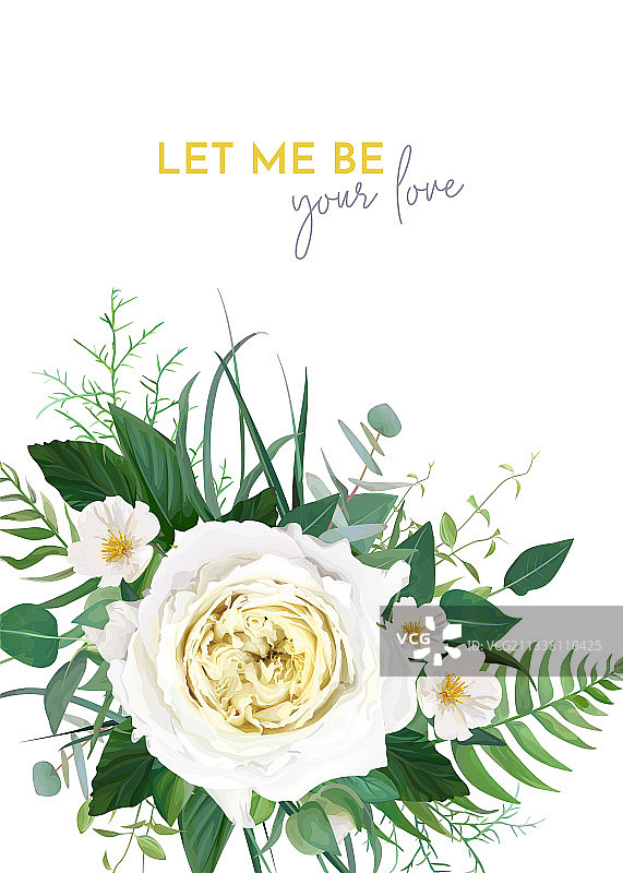 时尚新潮的花卉婚礼邀请卡设计图片素材