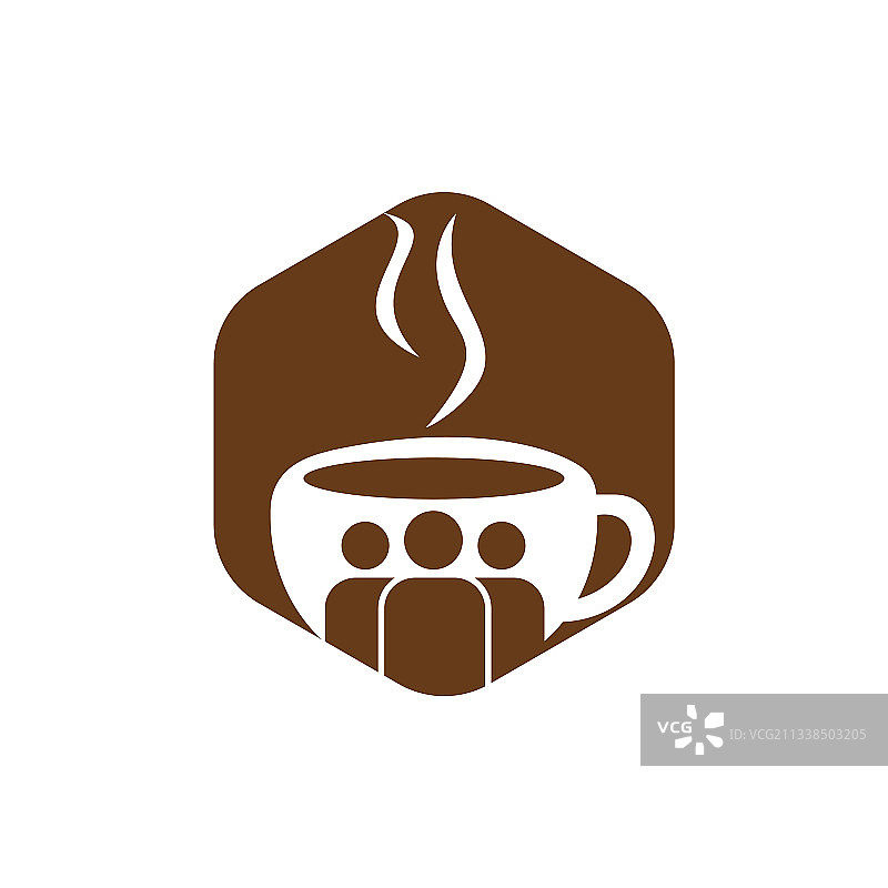 咖啡人标识设计图片素材