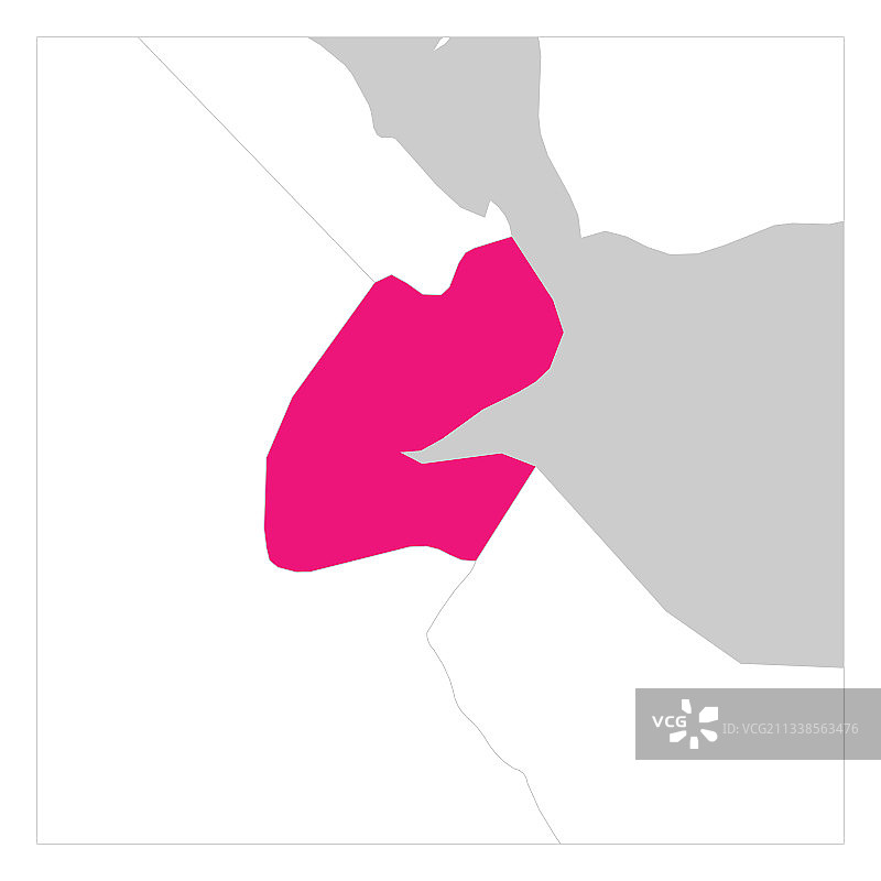 在吉布提地图上用粉红色标出邻居图片素材