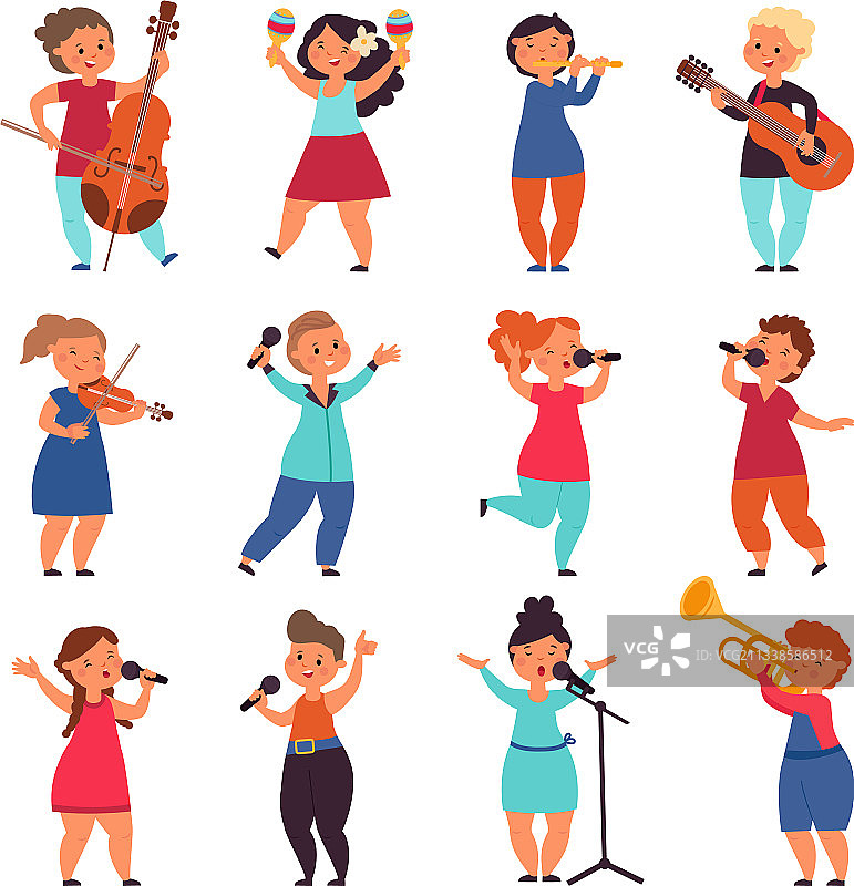 儿童音乐家儿童演奏乐器音乐图片素材