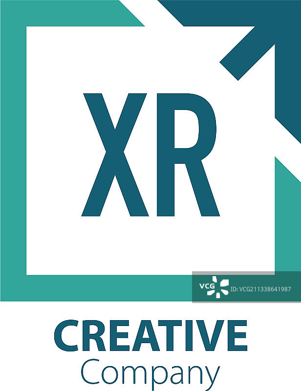 首字母xr创意出盒标志设计图片素材