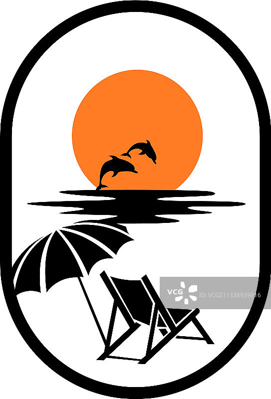 热带海滩躺椅，甲板椅和海滩图片素材