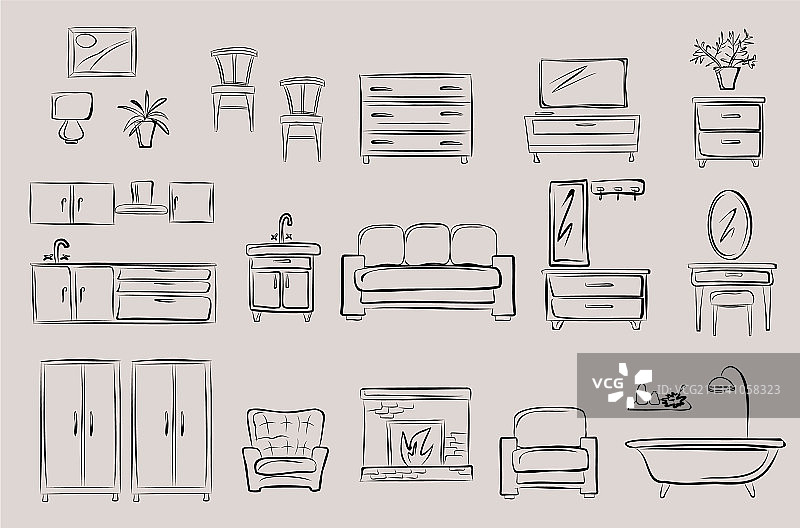 固定家具及室内配件图片素材