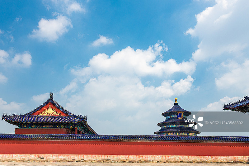 夏季中国北京天坛公园祈年殿图片素材