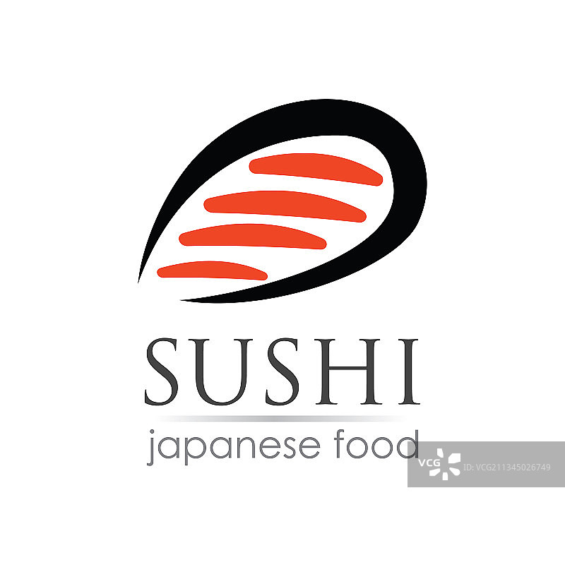 寿司标志模板为日本美食咖啡馆图片素材